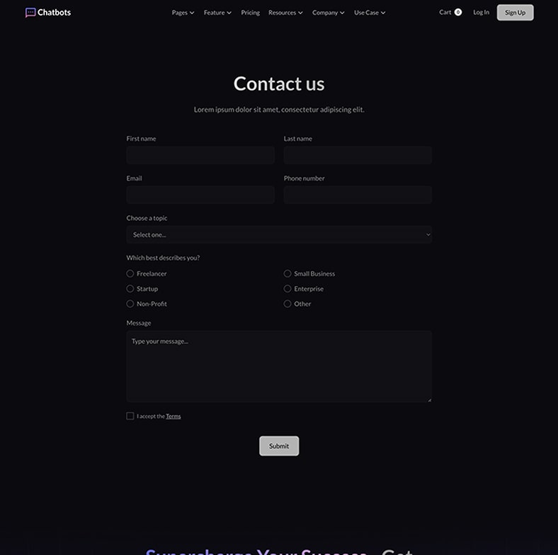Ai Chatbot Saas Website Template