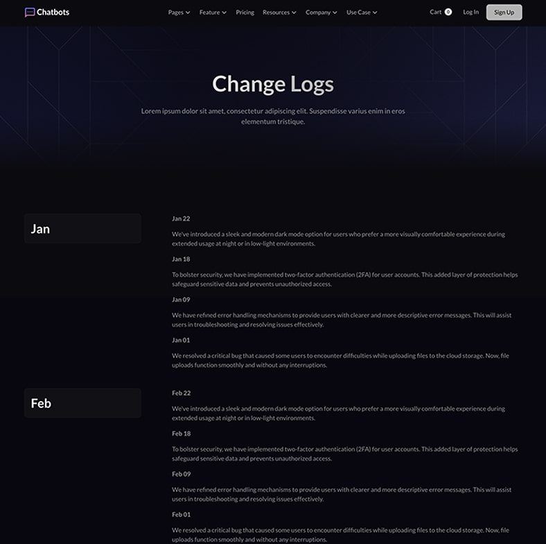 Ai Chatbot Saas Website Template