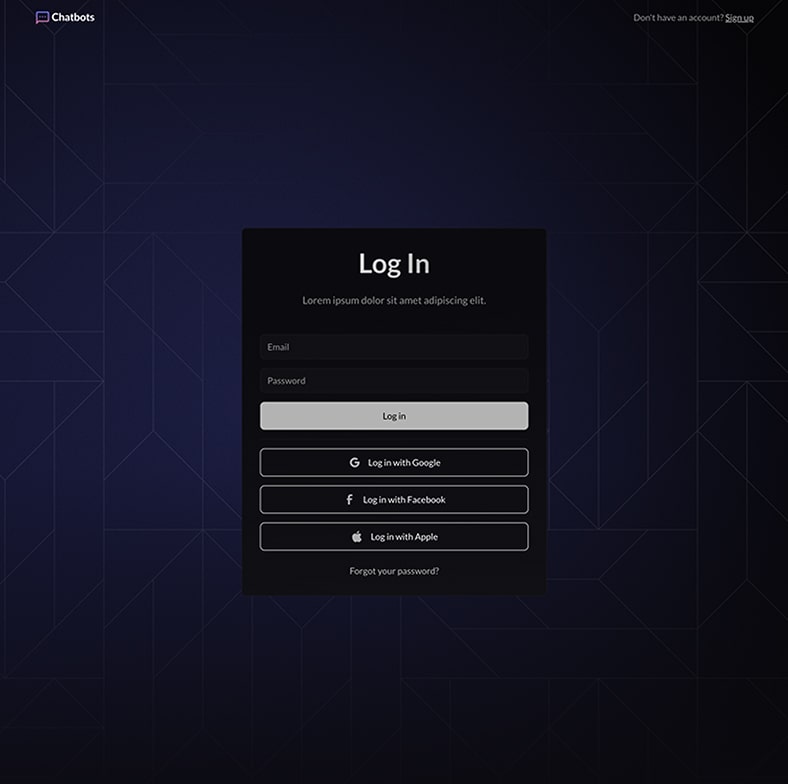 Ai Chatbot Saas Website Template