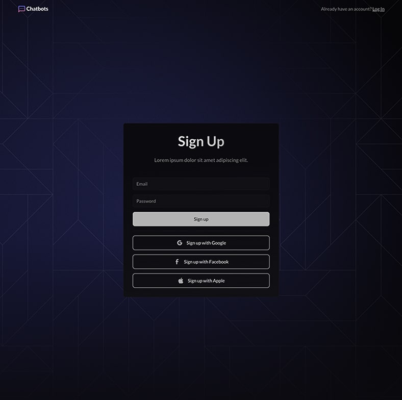 Ai Chatbot Saas Website Template