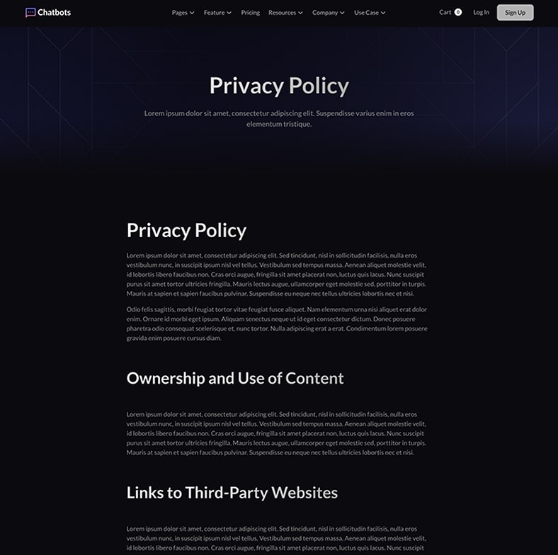 Ai Chatbot Saas Website Template