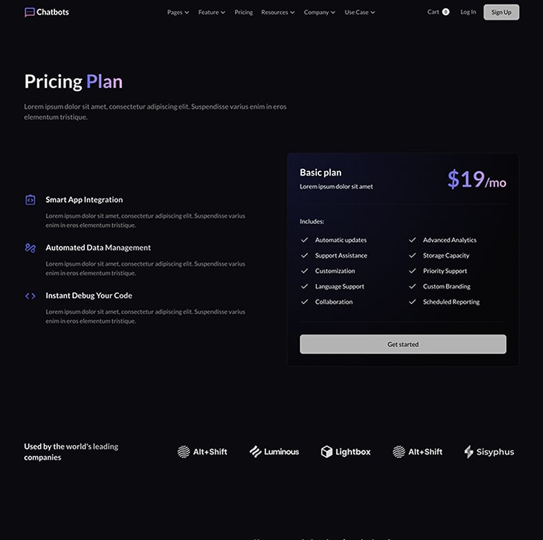 Ai Chatbot Saas Website Template