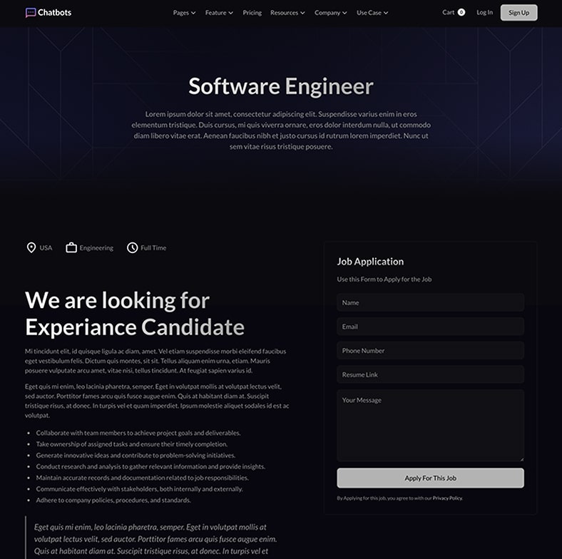 Ai Chatbot Saas Website Template