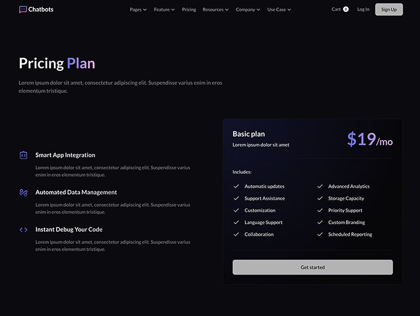 Ai Chatbot Saas Website Template
