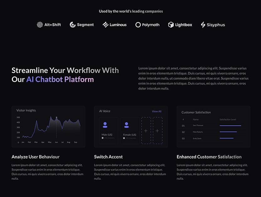 Ai Chatbot Saas Website Template
